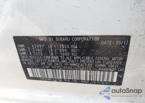 2018 Subaru Impreza 2.0I from USA, damaged, VIN 4S3GTAA66J3706100